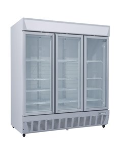Commercial Display Refrigerator Upright 1580 litres Triple Hinged glass door LED canopy Grey | Stalwart DA-SCC1727 2