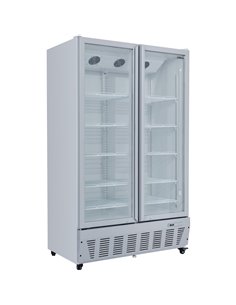 Commercial Refrigerator Upright 1020 litres Double Hinged glass doors Grey | Stalwart DA-SCF1127 2