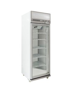 Commercial Display Refrigerator Upright 480 litres Hinged glass door LED canopy Grey | Stalwart DA-SCM500 2