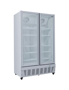 Commercial Freezer Upright 950 litres Double Hinged glass door Grey | Stalwart DA-SDF1000 2