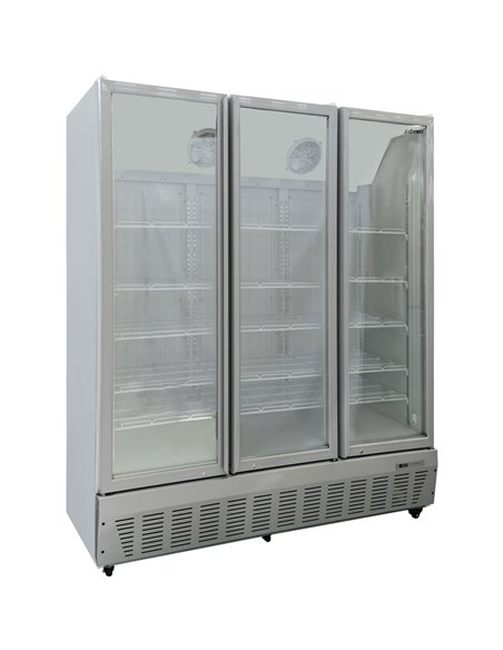 Commercial Freezer Upright 1500 litres Triple Hinged glass door Grey | Stalwart DA-SDF1500