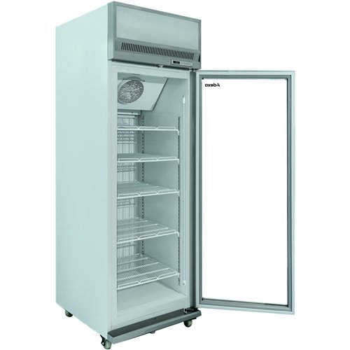 Commercial Display Freezer Upright 500 litres Hinged glass door LED canopy Grey | Stalwart DA-SDM500