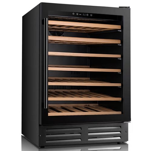 Professional Glass Front Wine Cooler 52 Bottles 138 Litres Black | Stalwart DA-JC145A1EQ