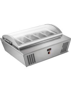 Professional Gelato &amp Ice Cream Serving Display Counter 85 litres Stainless Steel | Stalwart DA-DW675