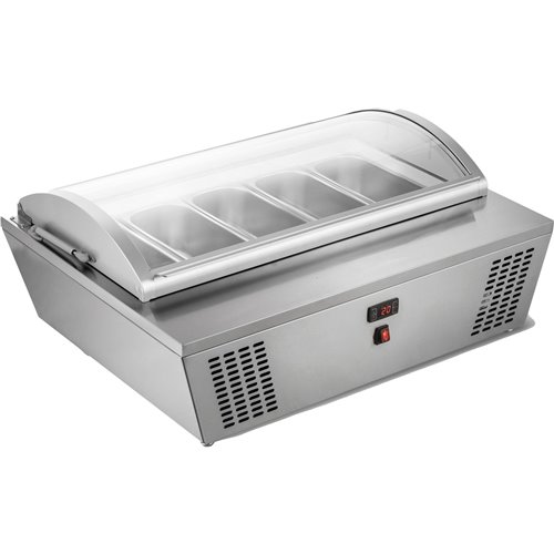 Professional Gelato &amp Ice Cream Serving Display Counter 85 litres Stainless Steel | Stalwart DA-DW675