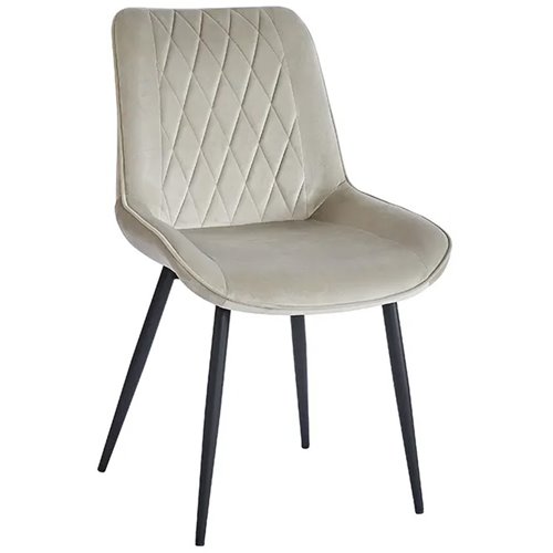 Side Dining Chair Velvet seat Beige | Stalwart DA-WW198BEIGE