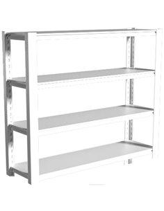 Commercial Shelving Unit 4 Tier 35kg 1000x500x1520mm White | Stalwart DA-SART262