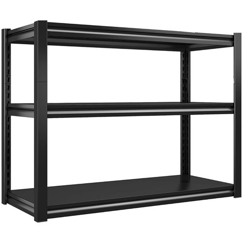 Commercial Shelving Unit 3 Tier 35kg 800x460x865mm Black | Stalwart DA-SART264