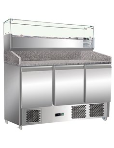 Pizza counter 3 doors Depth 700mm | Stalwart DA-THS903PZ+THV1400/330