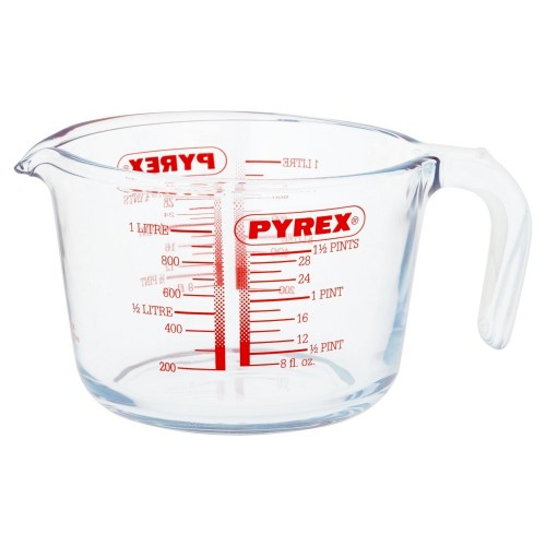 Pyrex Measuring Jug 1Ltr 35¼oz - Clear and easy-to-read measurements in ml, oz and pints