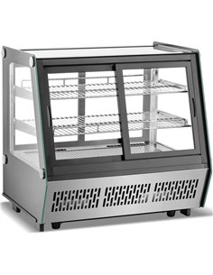 Display Merchandiser Fridge 160 litres Open Front &amp Back 2 shelves Black | Stalwart DA-CW1601