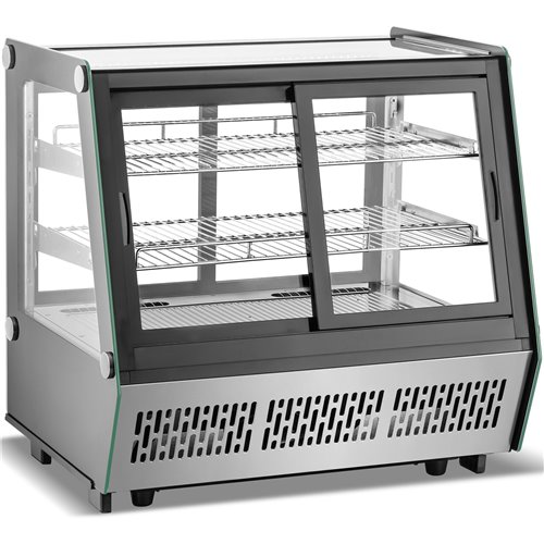 Display Merchandiser Fridge 160 litres Open Front &amp Back 2 shelves Black | Stalwart DA-CW1601
