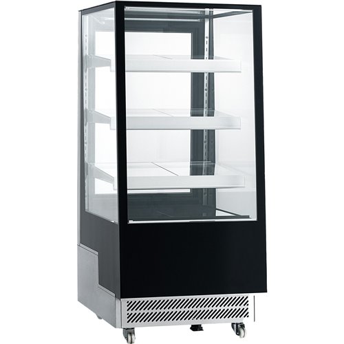 Display Merchandiser Fridge 350 litres 3 shelves Black &amp Stainless steel | Stalwart DA-FT300L
