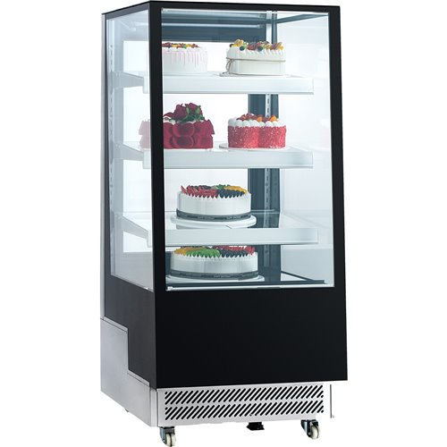 Display Merchandiser Fridge 350 litres 3 shelves Black &amp Stainless steel | Stalwart DA-FT300L