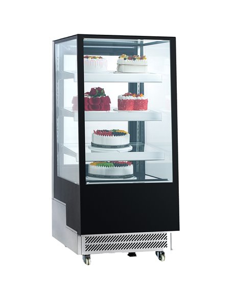 Display Merchandiser Fridge 350 litres 3 shelves Black &amp Stainless steel | Stalwart DA-FT300L