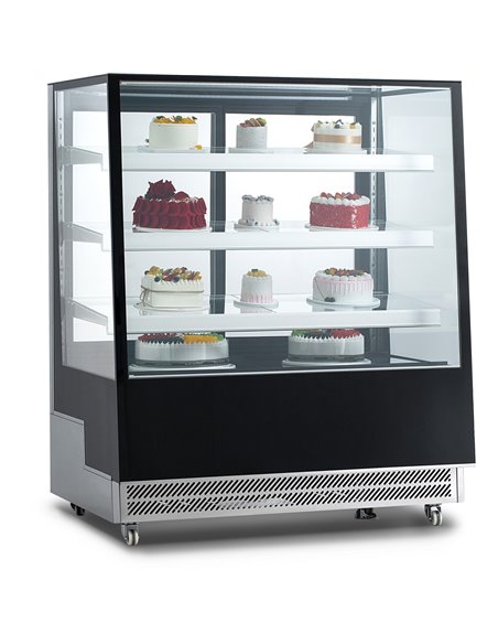Display Merchandiser Fridge 500 litres 3 shelves Black &amp Stainless steel | Stalwart DA-FT400L