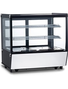 Display Merchandiser Fridge Countertop 120 litres 2 shelves Black &amp Stainless steel | Stalwart DA-FTW120Z