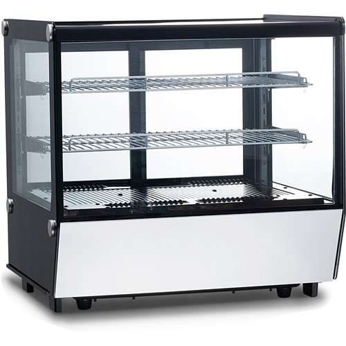 Display Merchandiser Fridge Countertop 120 litres 2 shelves Black &amp Stainless steel | Stalwart DA-FTW120Z