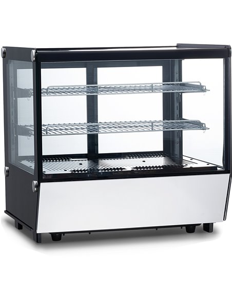 Display Merchandiser Fridge Countertop 200 litres 2 shelves Black &amp Stainless steel | Stalwart DA-FTW200Z