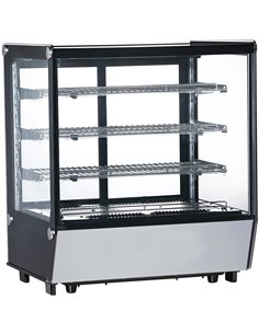 Display Merchandiser Fridge Countertop 185 litres 3 shelves Black &amp Stainless steel | Stalwart DA-FTW185Z