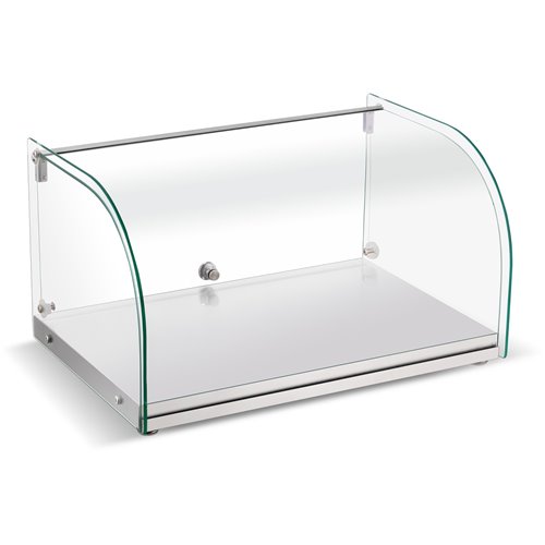 Neutral Display Case Curved 550x380x312mm Stainless steel frame | Stalwart DA-ZW25RSS