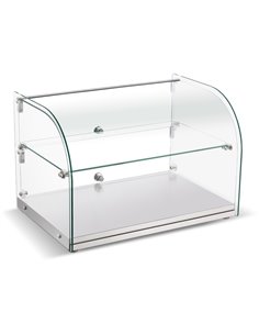 Neutral Display Case Curved 2 Tier 555x380x379mm Stainless steel frame | Stalwart DA-ZW45RSS