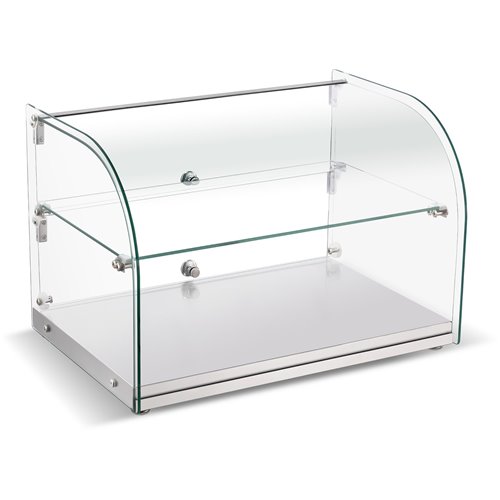 Neutral Display Case Curved 2 Tier 555x380x379mm Stainless steel frame | Stalwart DA-ZW45RSS