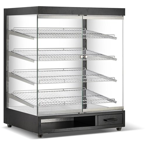 Neutral Display Case 4 Tier 800x575x967mm Black | Stalwart DA-ZW318BLACK