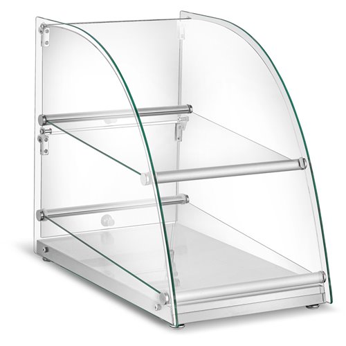 Neutral Display Case Curved 2 tier 360x605x515mm | Stalwart DA-ZW70SS