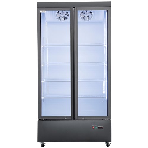 Commercial Display Refrigerator with Double Glass door 630 litres Black | Stalwart DA-LG882M2WP