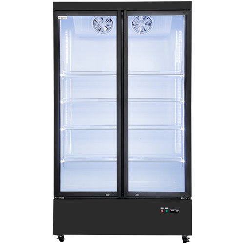 Commercial Display Refrigerator with Double Glass door 830 litres Black | Stalwart DA-LG1000M2WP