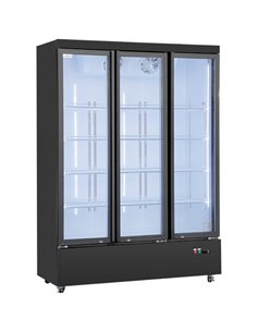 Commercial Display Refrigerator with Triple Glass door 1030 litres Black | Stalwart DA-LG1200M3WP