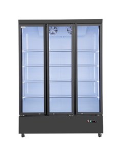 Commercial Display Refrigerator with Triple Glass door 1030 litres Black | Stalwart DA-LG1200M3WP 2