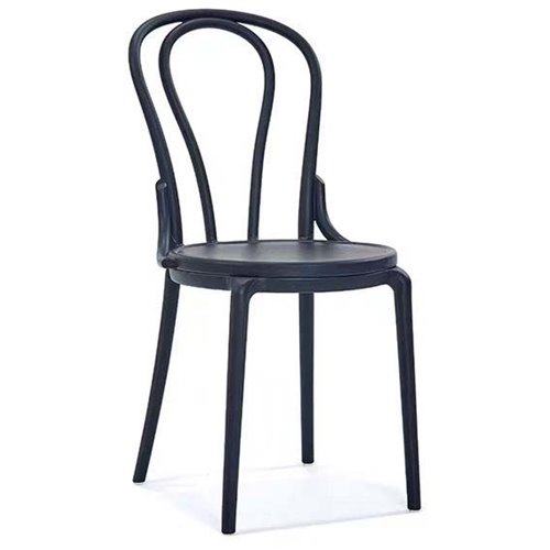 Bistro Dining Chair Curved Back PP Black | Stalwart DA-HYPP11A