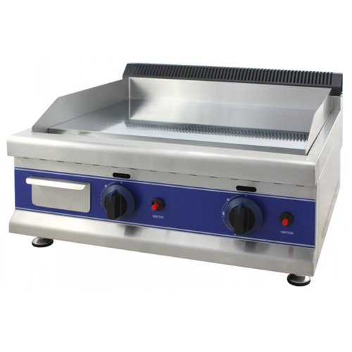 Commercial Gas Griddle Smooth 2 zone 6kW Table top | Stalwart DA-HGT750