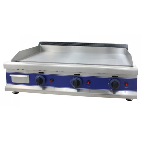Commercial Gas Griddle Smooth 3 zone 9kW Table top | Stalwart DA-HGT900