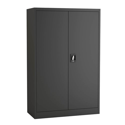 Commercial Metal Black Storage Cabinet Lockable 900x400x1400mm | Stalwart DA-MYOC05BLACK