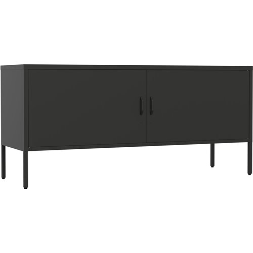 Commercial Low Cabinet Steel Black 2 Doors 1180x400x600mm | Stalwart DA-MYHC06BLACK