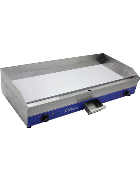 Commercial Electric Griddle Mirror Plate 2 zone 6kW Table top | Stalwart DA-WG1000SD
