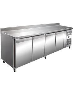 Commercial Freezer Counter with Upstand 4 doors Depth 600mm | Stalwart DA-THSNACK4200BT