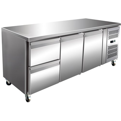 Commercial Refrigerated Counter 2 doors 2 drawers Depth 700mm | Stalwart DA-2DRG32V
