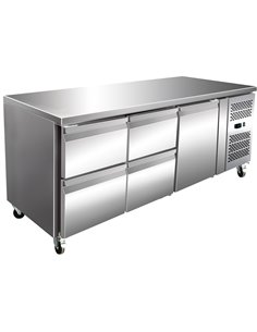 Commercial Refrigerated Counter 1 door 4 drawers Depth 700mm | Stalwart DA-4DRG32V