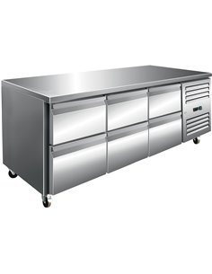 Commercial Refrigerated Counter 6 drawers Depth 700mm | Stalwart DA-6DRG32V