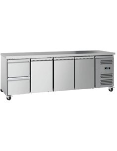 Commercial Refrigerated Counter 3 doors 2 drawers Depth 700mm | Stalwart DA-2DRG41V