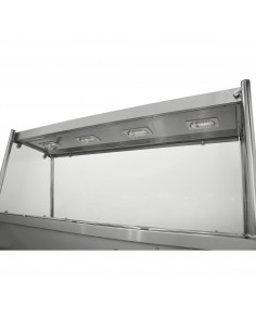 Mobile Food Service Counter with Bain Marie Top and Hot Cupboard | Stalwart DA-HYH4WS 2