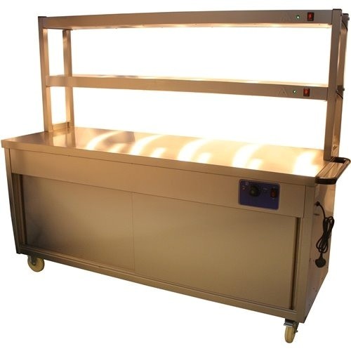 Mobile Flat Top Hot Cupboard with 2...