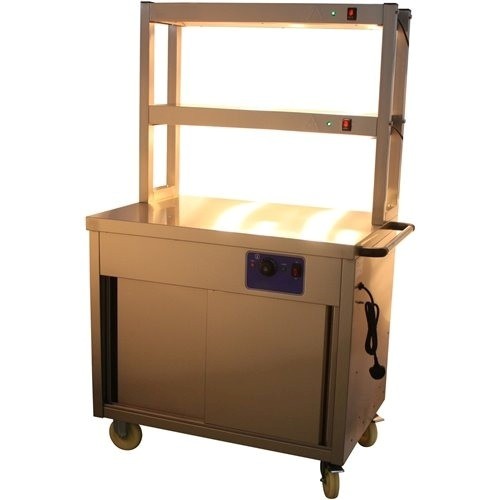 Mobile Flat Top Hot Cupboard with 2...