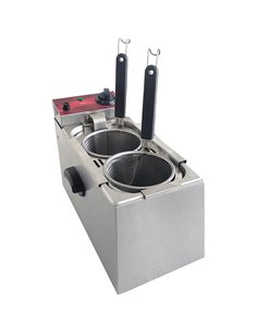 Commercial Pasta boiler Electric 2 baskets 1.5kW Table top | Stalwart DA-PC1G