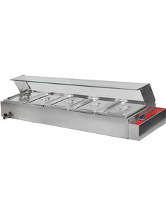 Display Bain Marie Countertop 5xGN1/2 | Stalwart DA-BT05