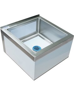 Janitorial Floor Mop Sink Stainless steel 838mm | Stalwart DA-FMS332510